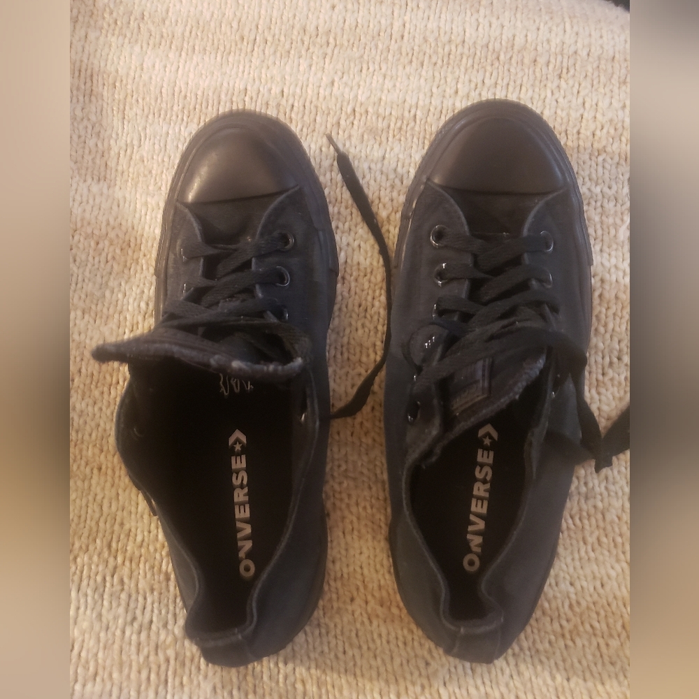 Converse Chuck Taylor All Star Low – Monochrome Triple Black Unisex Men7/Woman9 - Picture 4 of 11